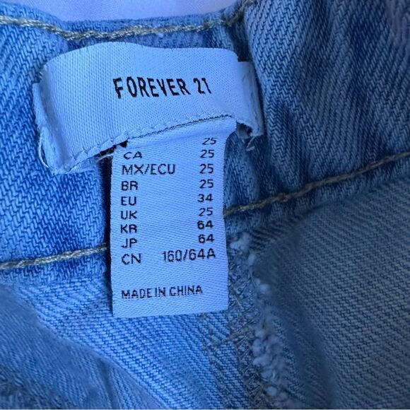 Forever 21 Light Blue Denim Shorts, 25 - Picture 3 of 6